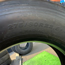 275/80R22.5 BRIDGESTONE, W900 リム組無し　激安美品　1本セット：25000円