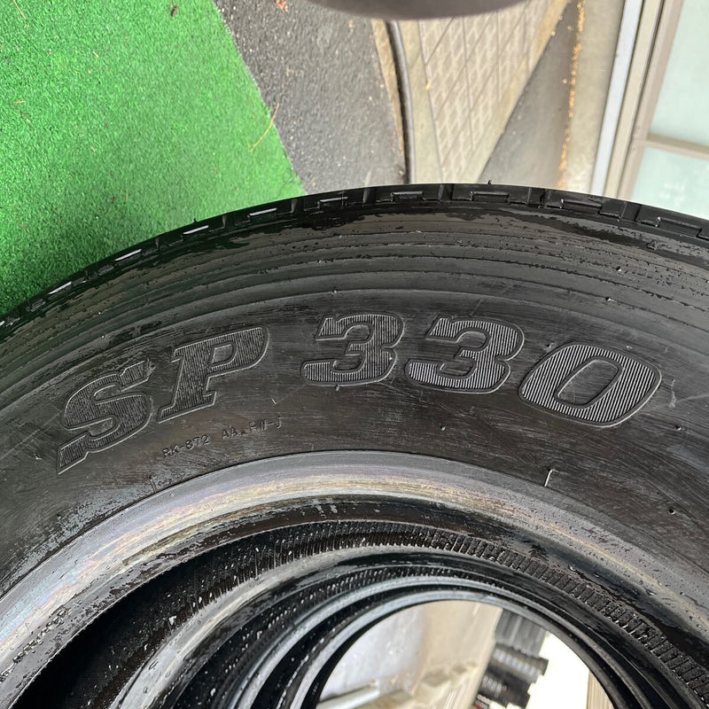275/80R22.5 DUNLOP SP330 2024年製 地山　たて溝　イボ付　4本セット:96000円