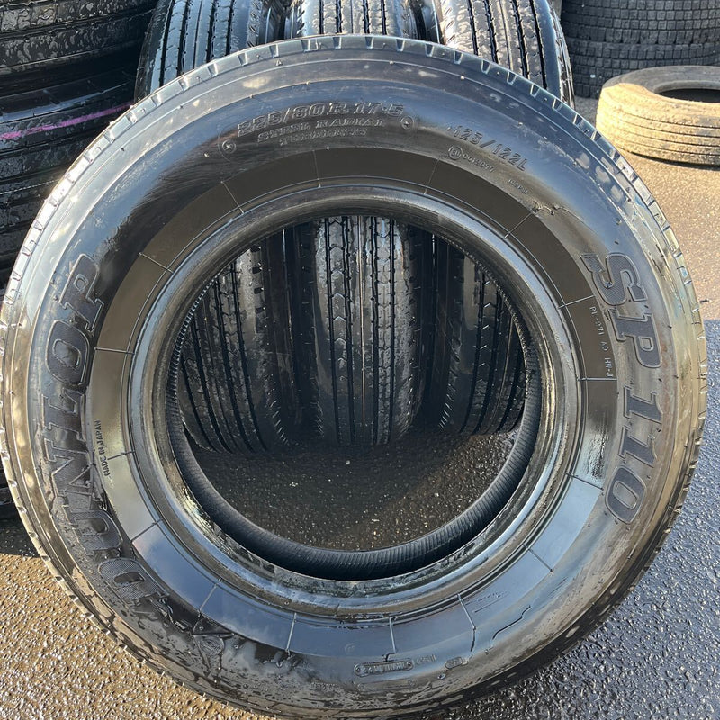 225/80R17.5 DUNLOP, SP110 2022年製 激安美品　4本セット：24000円