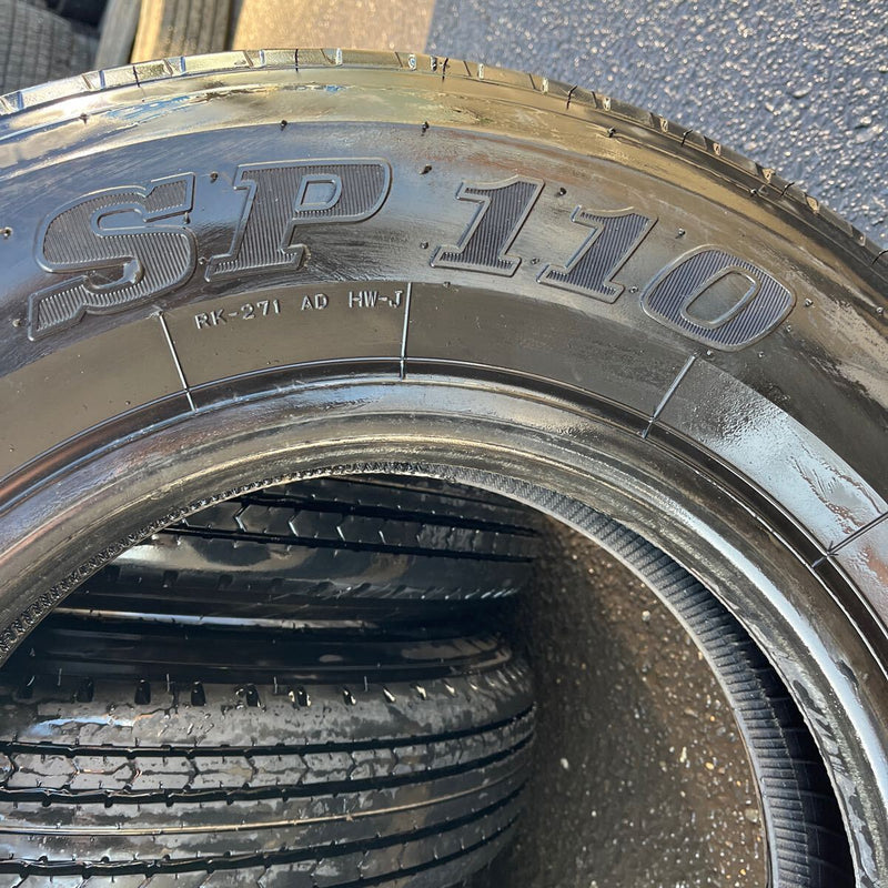 225/80R17.5 DUNLOP, SP110 2022年製 激安美品　4本セット：24000円