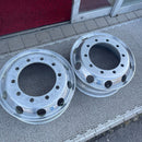 アルミホイール　22.5×7.50の10穴(11R22.5或いは、275/80R22.5などに使う)激安美品　2本セット：34000円