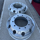 アルミホイール　22.5×7.50の10穴(11R22.5或いは、275/80R22.5などに使う)激安美品　2本セット：34000円