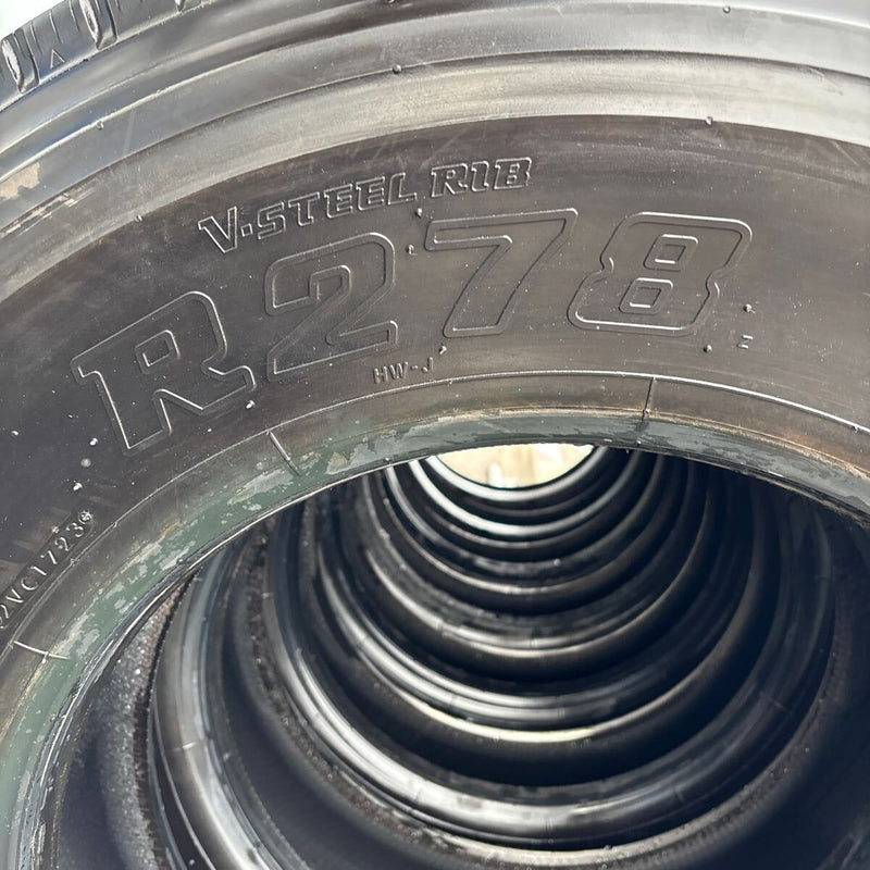 11R22.5 BRIDGESTONE R278 2023年製 中古地山　たて溝　8本セット：180000円