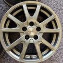 中古 アルミホイール 15×6J 5H PCD100 +38 4本:17000円