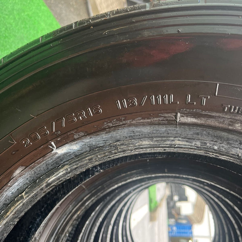 205/75R16 DUNLOP SPLT38A 中古タテ溝　 6本セット:33500円