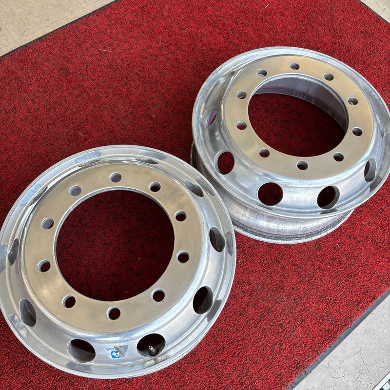 中古アルコアアルミホイール 22.5×7.50 10穴（11R22.5や275/80R22.5等に使用）2本セット:35500円
