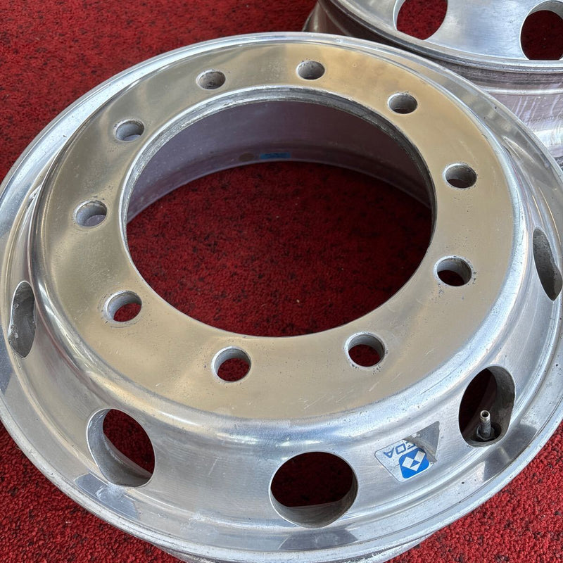 中古アルコアアルミホイール 22.5×7.50 10穴（11R22.5や275/80R22.5等に使用）2本セット:35500円