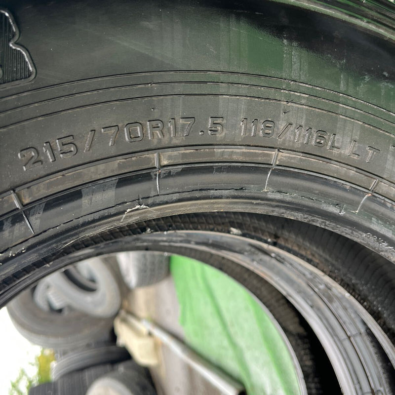 215/70R17.5 118/116L, DUNLOP, LT03 激安美品　2本セット：10,000円