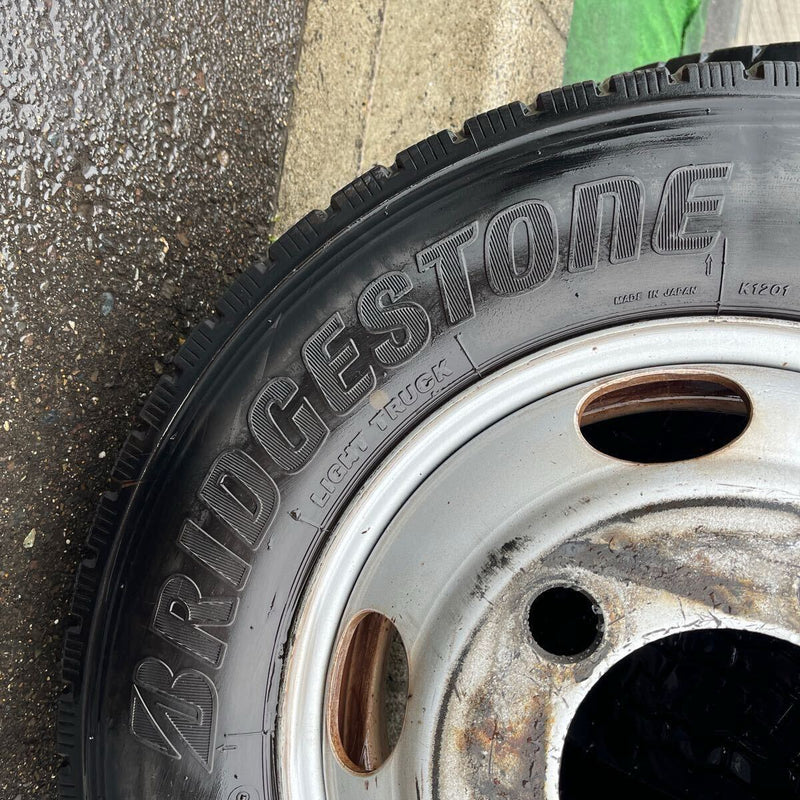 205/75R16 鉄ホイール付、16.5×5.5の5穴BRIDGESTONE 6本セット:80000円