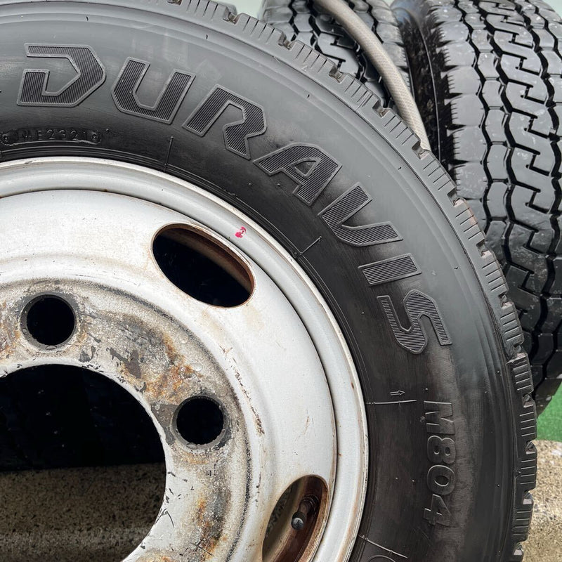 205/75R16 鉄ホイール付、16.5×5.5の5穴BRIDGESTONE 6本セット:80000円