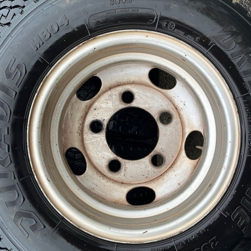 205/75R16 鉄ホイール付、16.5×5.5の5穴BRIDGESTONE 6本セット:80000円
