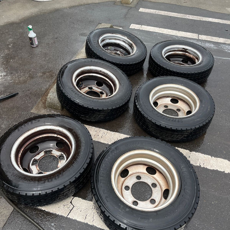 205/75R16 鉄ホイール付、16.5×5.5の5穴BRIDGESTONE 6本セット:80000円