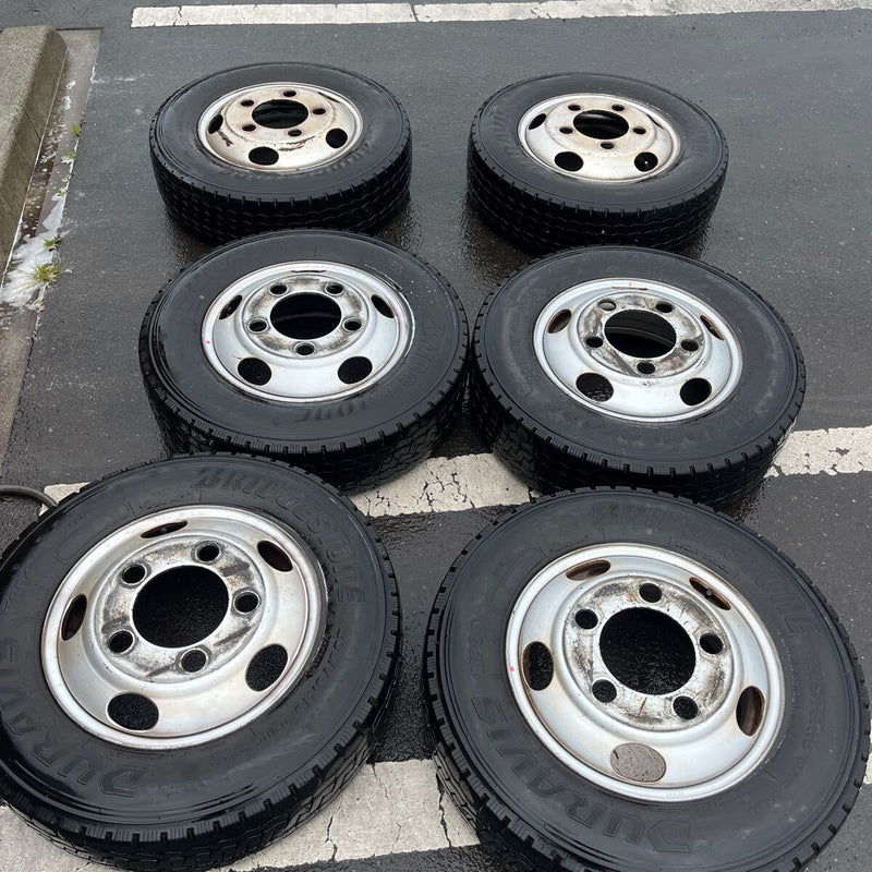 205/75R16 鉄ホイール付、16.5×5.5の5穴BRIDGESTONE 6本セット:80000円