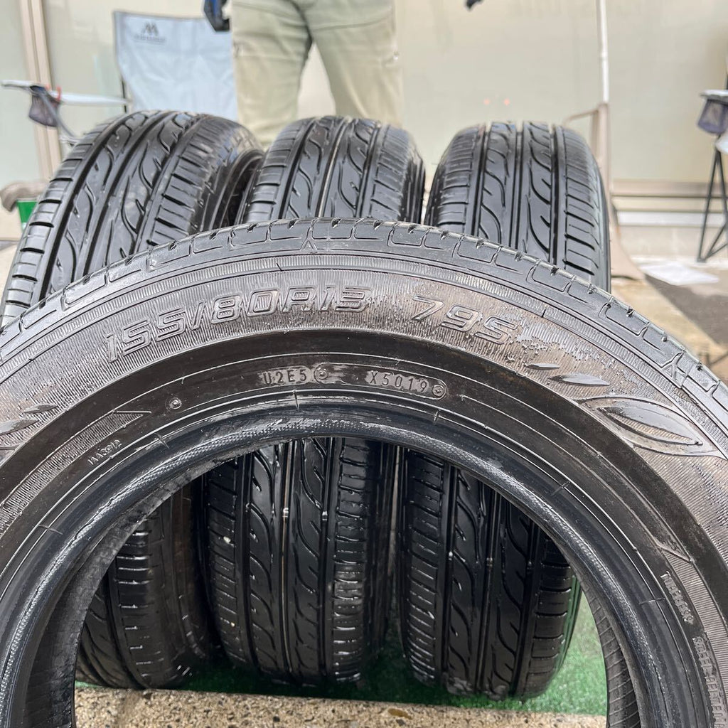 155/80R13 DUNLOP EC202 中古夏タイヤ4本セット 11000円 | 桜