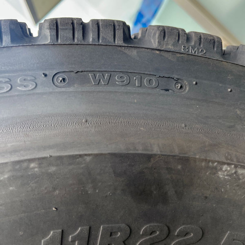 11R22.5 再生中古スタッドレス　W910 激安美品　　　　　6本セット：83,000円