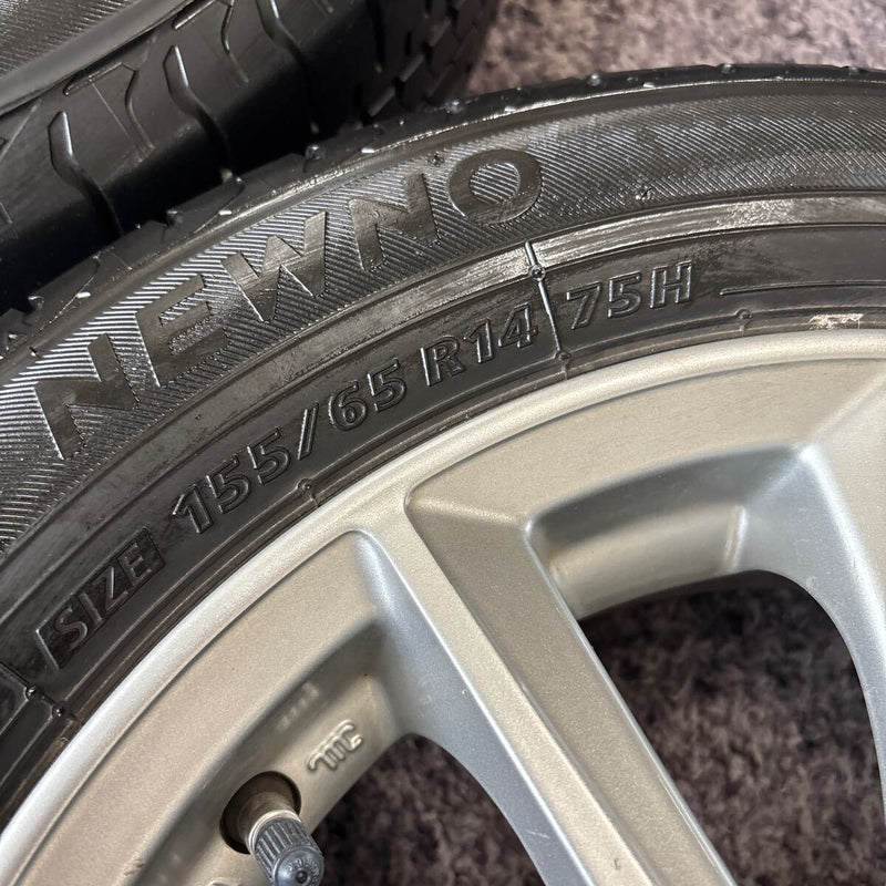 155/65R14 軽自動車用夏タイヤホイール付 4本セット:28000円
