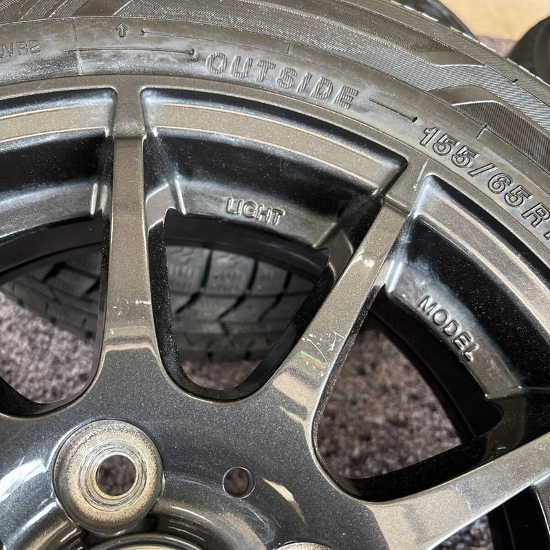 155/65R14 軽自動車用冬タイヤ ホイール付き 4本セット:26000円