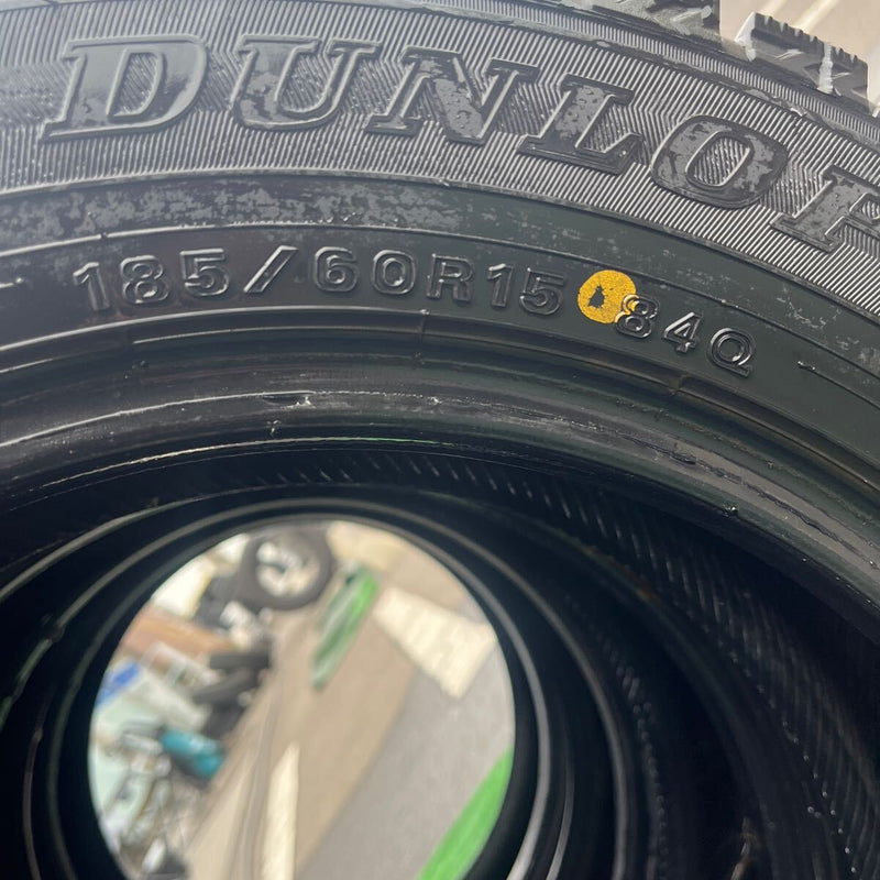 185/60R15 DUNLOP WM02 中古スタッドレス　4本セット:20000円