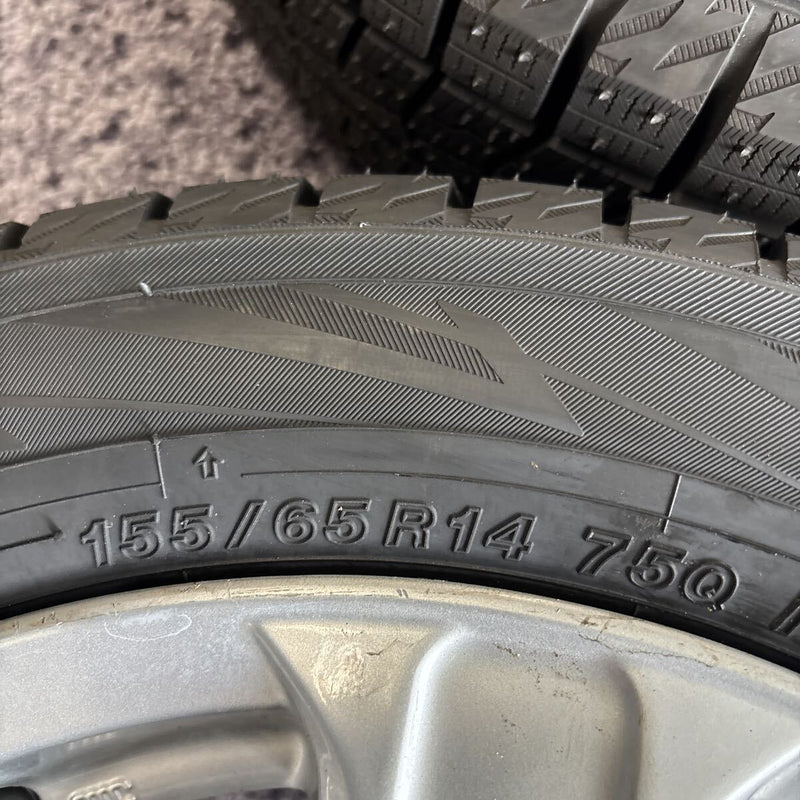 155/65R14 YOKOHAMA ホイール付スタッドレスタイヤ4本セット:32000円②