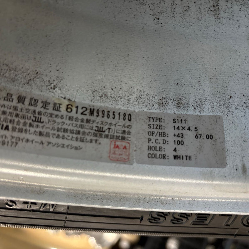 155/65R14 YOKOHAMA ホイール付きスタッドレスタイヤ4本セット:35000円③