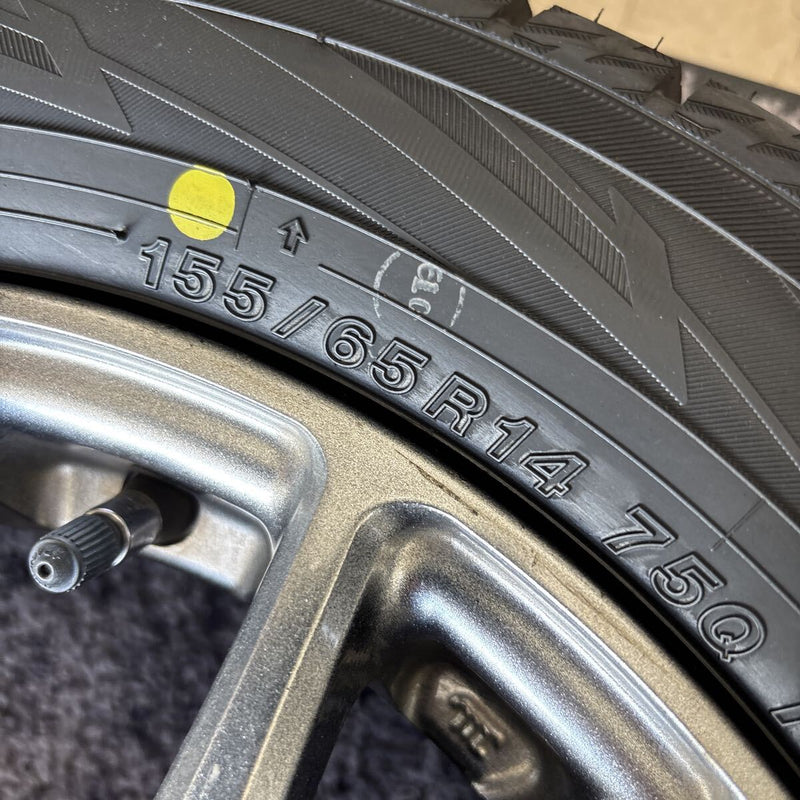 155/65R14 YOKOHAMAホイール付きスタッドレスタイヤ4本セット　32,000円⑤