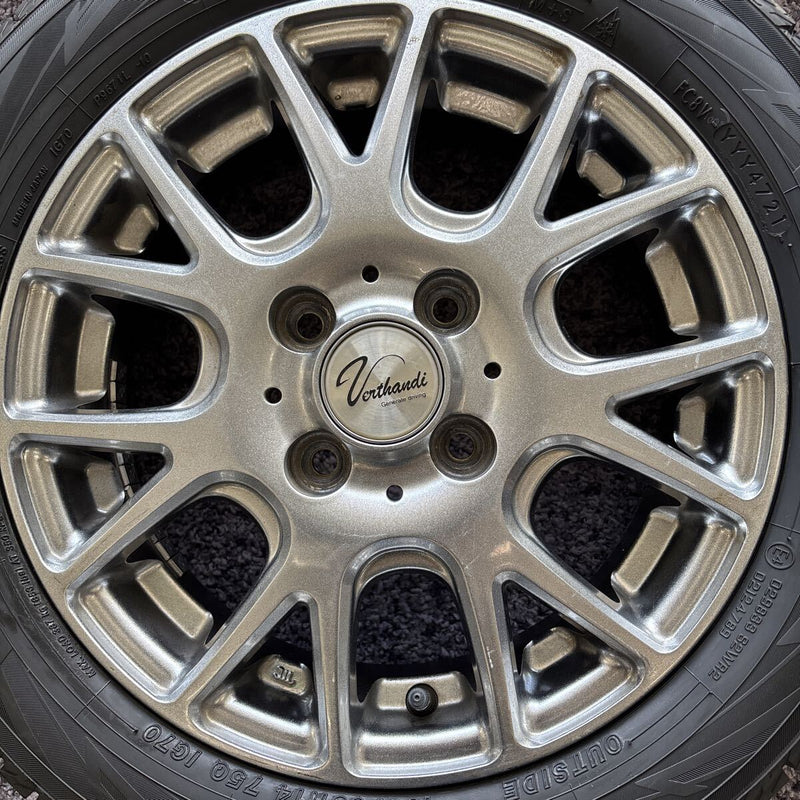 155/65R14 YOKOHAMAホイール付きスタッドレスタイヤ4本セット　32,000円⑤