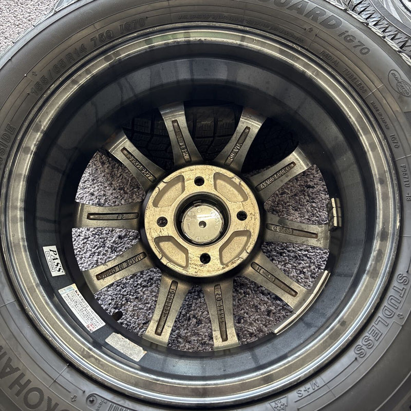 155/65R14 YOKOHAMA ホイール付きスタッドレスタイヤ4本セット　32500円⑥