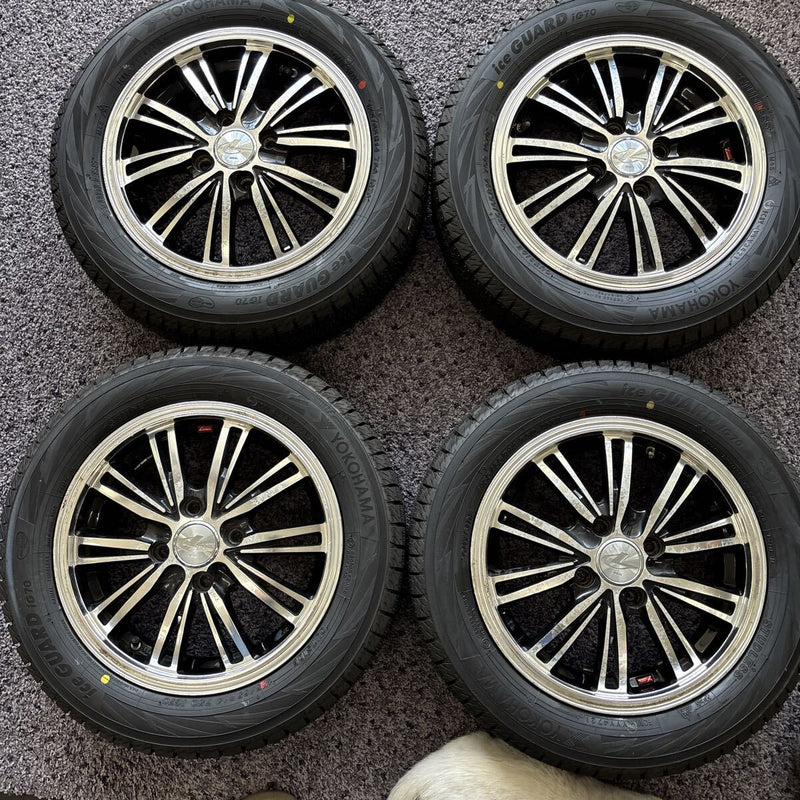 155/65R14YOKOHAMAホイール付きスタッドレスタイヤ4本セット:32000円⑦
