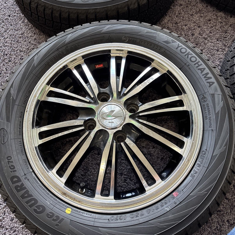 155/65R14YOKOHAMAホイール付きスタッドレスタイヤ4本セット:32000円⑦