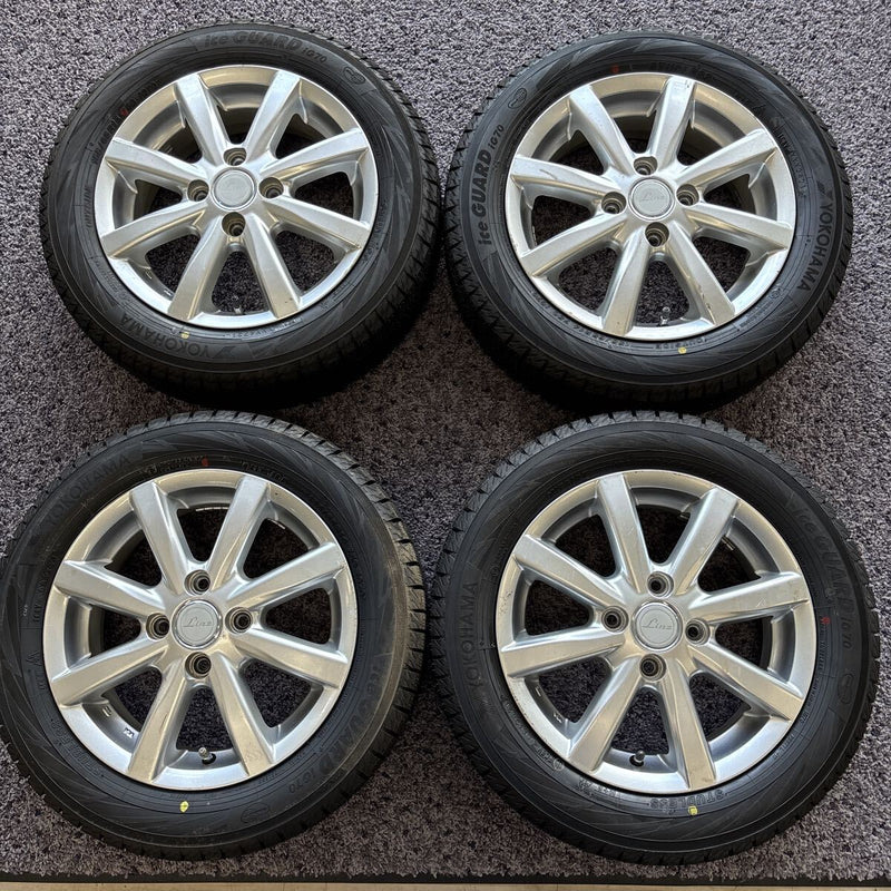 155/65R14YOKOHAMAホイール付きスタッドレスタイヤ4本セット:33000円⑧