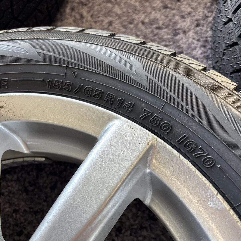 155/65R14YOKOHAMAホイール付きスタッドレスタイヤ4本セット:33000円⑧