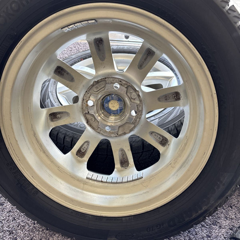 155/65R14YOKOHAMAホイール付きスタッドレスタイヤ4本セット:33000円⑧