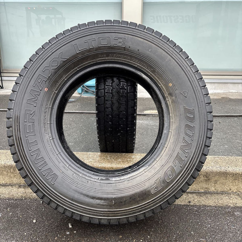 215/85R16 120/118L LT DUNLOP LT03 中古スタッドレスタイヤ２本セット:12000円