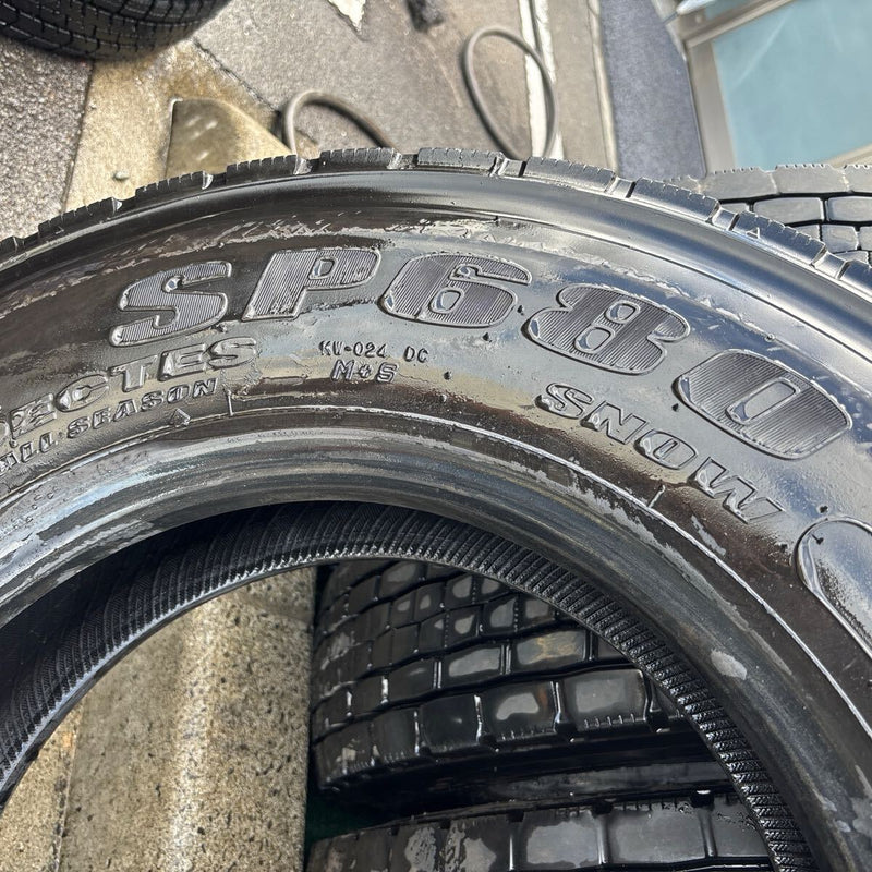 225/80R17.5 122/123L DUNLOP SP680 ミックスタイヤ6本セット:48000円