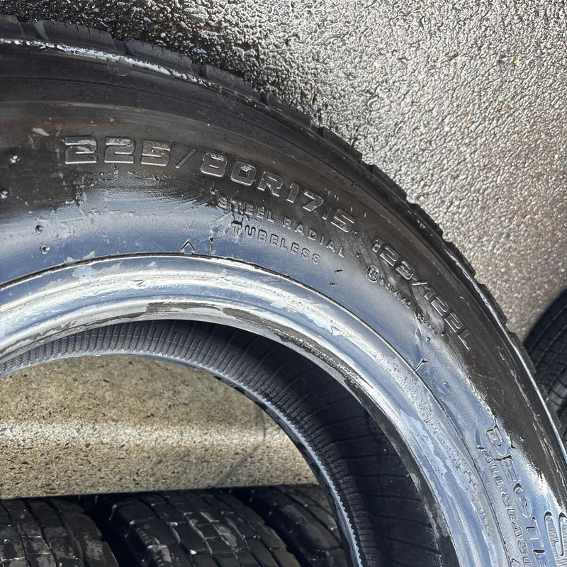 225/80R17.5 122/123L DUNLOP SP680 ミックスタイヤ6本セット:48000円