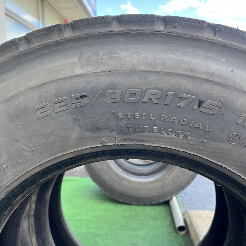 225/80R17.5 DUNLOP, SP680 激安美品　2022年製 2本セット:13,000円