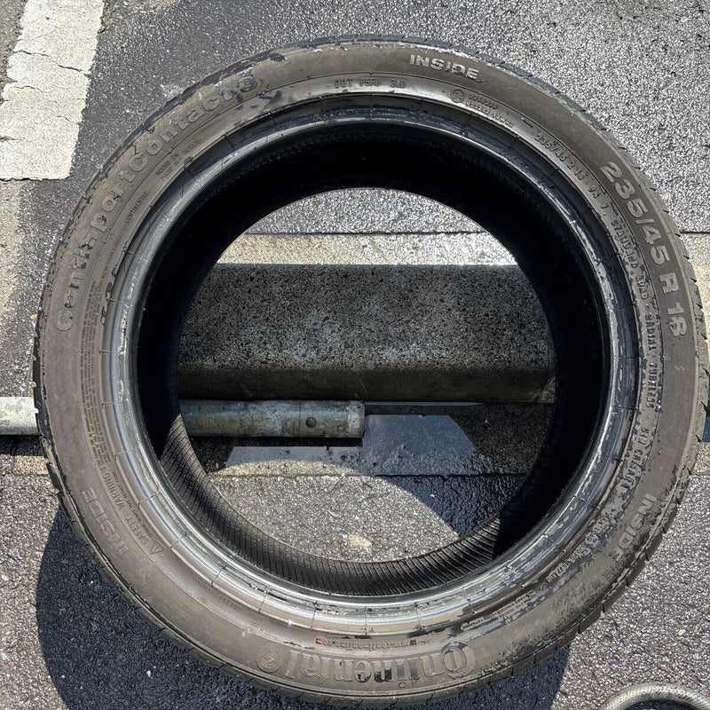 235/45R18 コンチネンタル　夏タイヤ1本:7000円