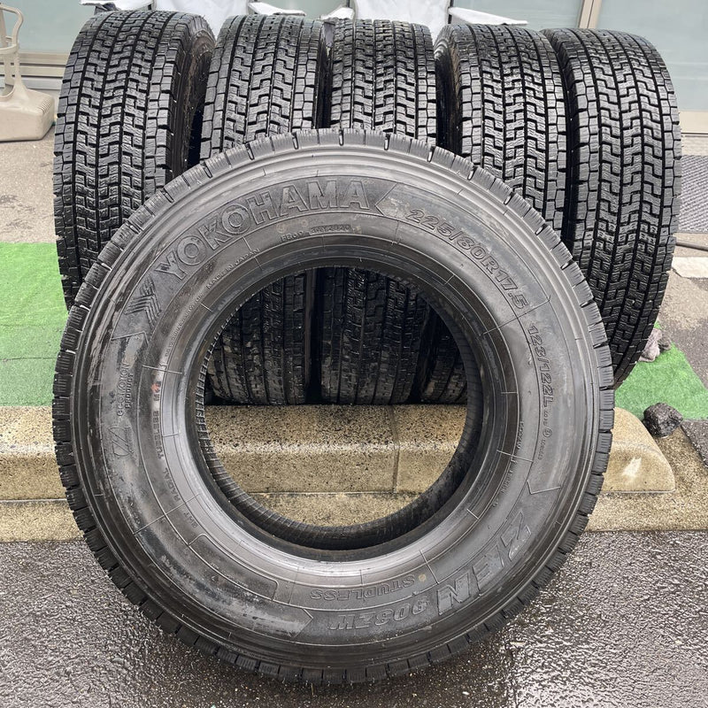 225/80R17.5 中古地山　ヨコハマ　9分山　激安美品　6本セット:58000円