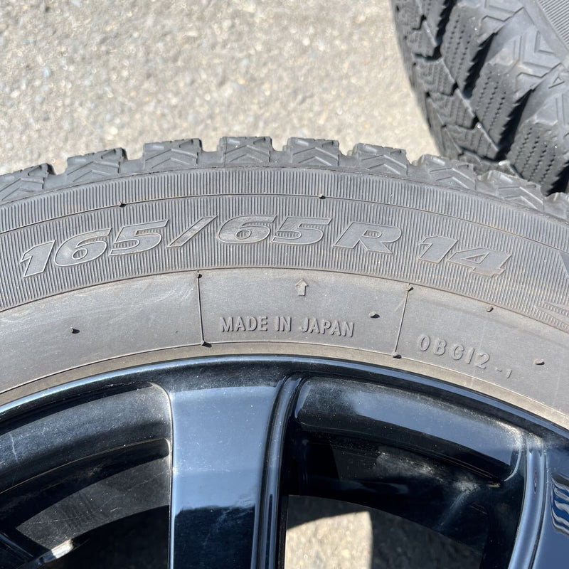 165/65R14 スタッドレスホイールセット中古品　TOYO,　　GIZ2, 14×5.5J, PCD100, 4H 4本セット:28,000円