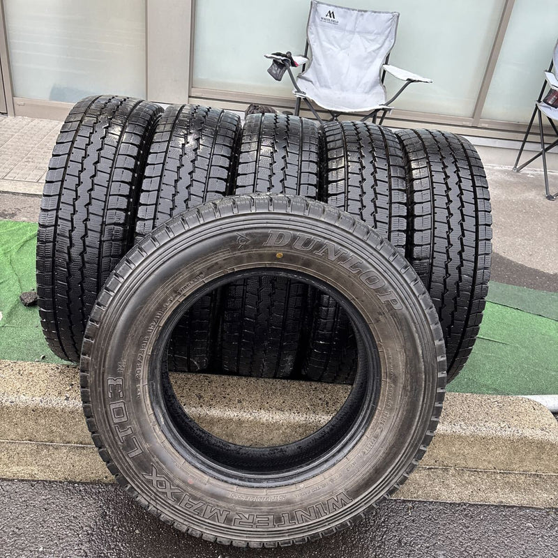 205/75R16 113/111L LT DUNLOP WMLT03 中古スタッドレスタイヤ６本セット:40000円