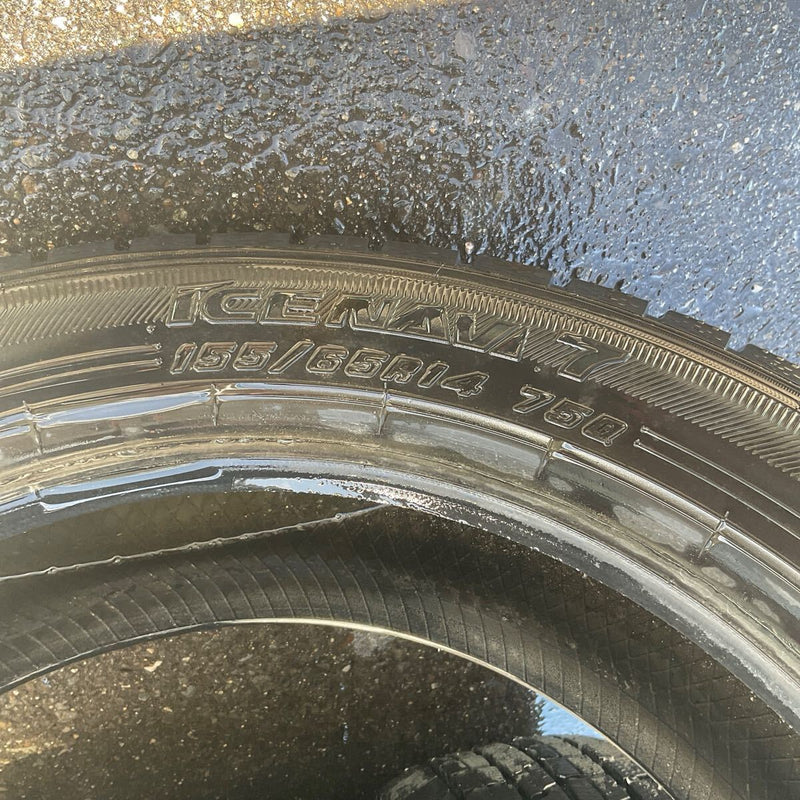 155/65R14 GOODYEAR NAVI7 中古スタッドレスタイヤ4本セット:15000円