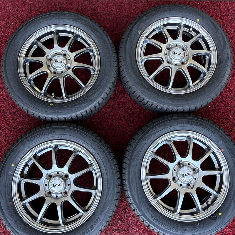 155/65R14 YOKOHAMA ホイール付スタッドレスタイヤ4本セット:33500円 Ｂ