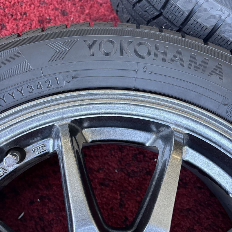 155/65R14 YOKOHAMA ホイール付スタッドレスタイヤ4本セット:33500円 Ｂ