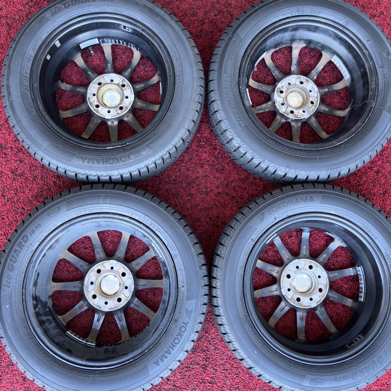155/65R14 YOKOHAMA ホイール付スタッドレスタイヤ4本セット:33500円 Ｂ