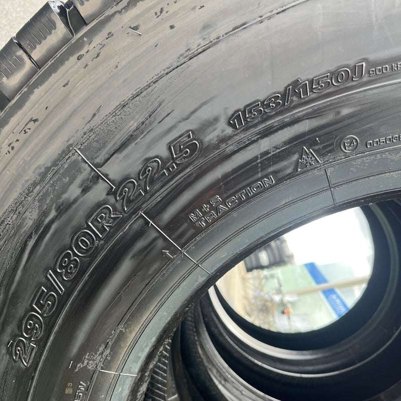 295/80R22.5 YOKOHAMA 905W 中古スタッドレス ４本セット:89000円