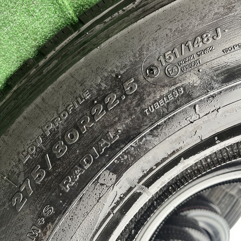 275/80R22.5 BRIDGESTONE M801 ミックスタイヤ　2本セット:55000円