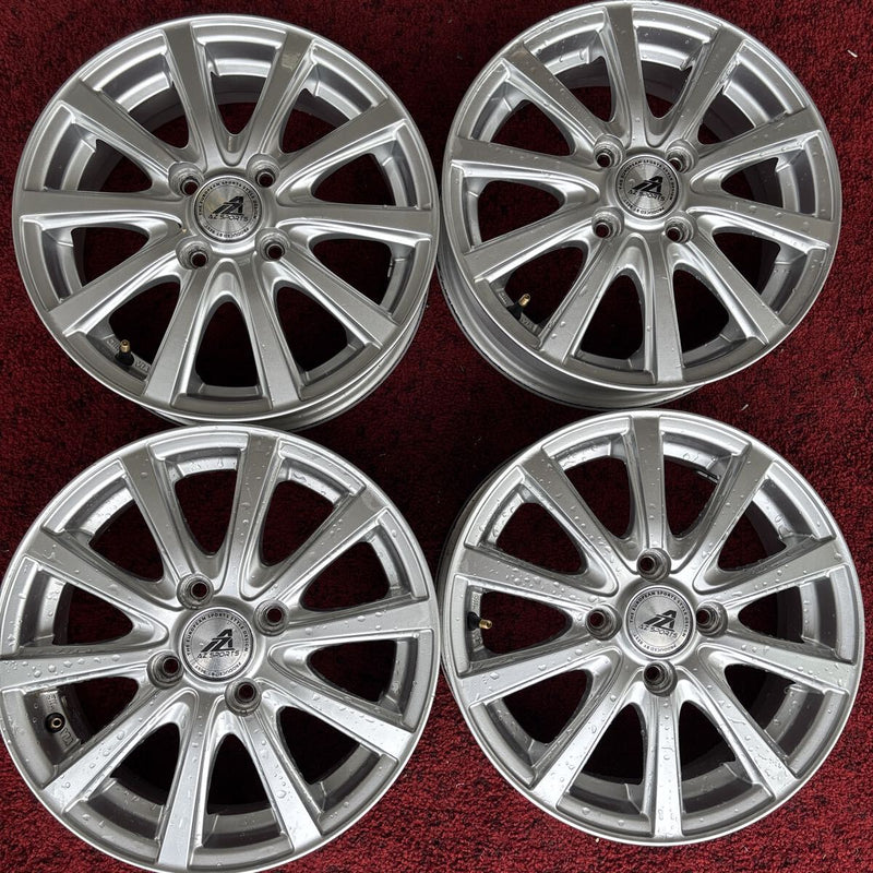 軽自動車用 14×4.5J +45 PCD100 中古ホイール 4本セット:15000円