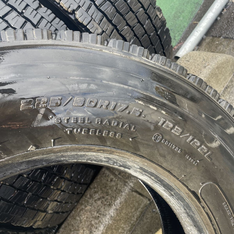 225/80R17.5 ダンロップ　2021年〜2022激安美品　　6本セット:40000円