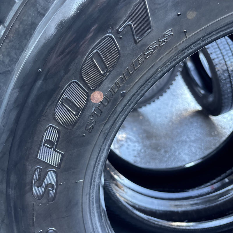 265/70R19.5 DUNLOP SP001深溝 中古冬タイヤ 2本セット:30000円