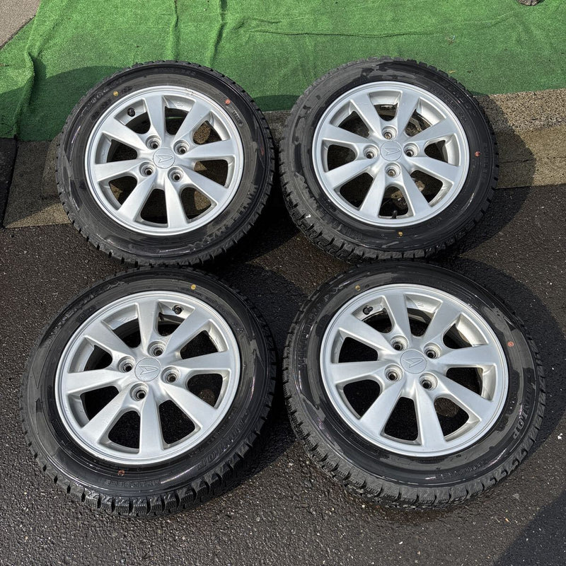 155/65R14 アルミホイール付き中古スタッドレスタイヤ 4本セット:30000 